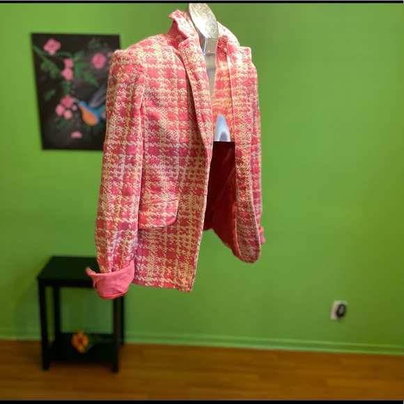 Ann Taylor Pink & White Plaid Jacket - Picture 4 of 9